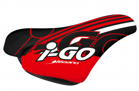 Suspensie-Cadru - Sa Selle Bassano I-GO, 250x155mm, culoare negru/rosu