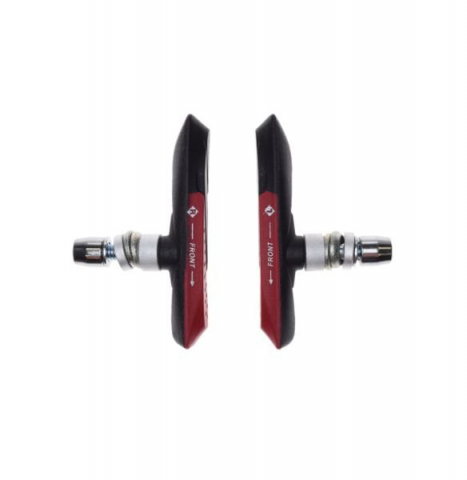 Saboți - Saboti frana Leoshi V-Brake imbus, lungime 70mm, culoare negru/rosu