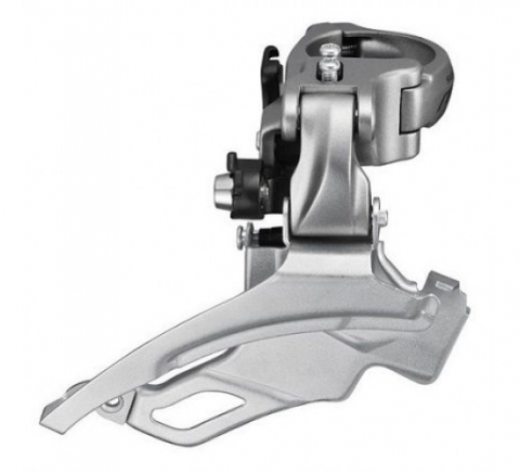 Schimbătoare Față - Schimbator Fata Shimano Alivio Fd-T4000, Triplu, Pt. 9 Vit. Pe Spate, Down Swing, Tragere Dubla, Colier 34.9M (Incl. Adaptor 31.8 & 28.6Mm), Pt. 44/48T, Cs Angle 63-66, Ambalat Ind.
