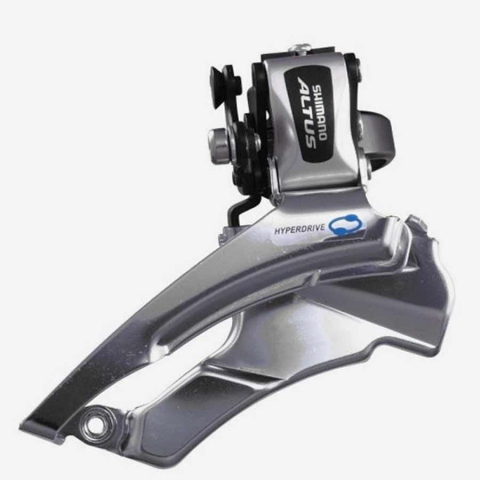 Schimbătoare Față - Schimbator Fata Shimano Altus Fd-M313, Triplu, Pt. 7/8 Vit. Pe Spate, Down Swing, Tragere Dubla, Colier 34.9M (Incl. Adaptor 31.8 & 28.6Mm), Pt. 42/48T, Unghi Cs 66-69, Ambalat Ind.