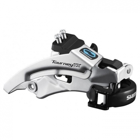Schimbătoare Față - Schimbator Fata Shimano Tourney Fd-Tx800-Ts3, Triplu, Pt. 7/8 Vit. Pe Spate, Top Swing, Tragere Dubla, Colier 34.9Mm (Cu Adaptor 31.8Mm & 28.6Mm), Cs Angle 63-66, Pt. 42/48T, Cl 47.5/50Mm, Ambalat Ind