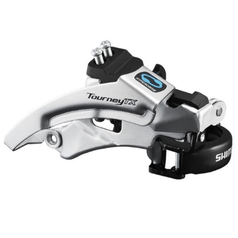 Schimbătoare Față - Schimbator Fata Shimano Tourney Fd-Tx800-Ts3, Triplu, Pt. 7/8 Vit. Pe Spate, Top Swing, Tragere Dubla, Colier 34.9Mm (Cu Adaptor 31.8Mm & 28.6Mm), Unghi Cs 66-69, Pt. 42/48T, Cl 47.5/50Mm, Ambalat Ind