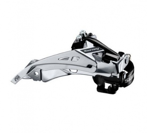 Sistem Schimbare Viteze - Schimbator Fata Shimano Tourney Fd-Ty710-Ts3, Triplu, Pt. 7/8 Vit. Pe Spate, Top Swing, Tragere Dubla, Colier 34.9Mm (Incl. Adaptor 31.8Mm & 28.6Mm), Unghi Cs 63-66, Pt. 48T, Chainline 47.5/50Mm, Amba