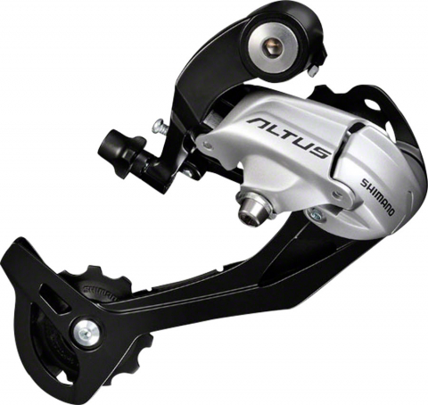 Schimbătoare Spate - Schimbator Spate Shimano Altus Rd-M370-S-Sgs, 9 Vit., Prindere Directa, Argintiu, Ambalat Ind.