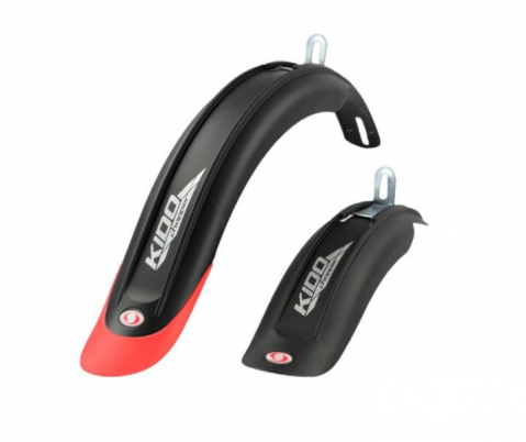 Accesorii-Design-Ornament - Set 2 aparatoare noroi pentru bicicleta de 16"-18", culoare negru/rosu