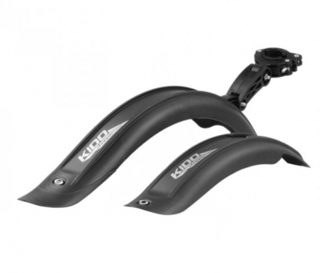 Aripi - Set 2 aparatori noroi pentru bicicleta cu roti 16"-18", prindere rapida, culoare negru