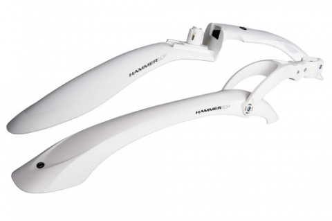 Accesorii-Design-Ornament - Set 2 aparatori roti biciclete, 24"-29", Simpla Hammer SDE, culoare alb