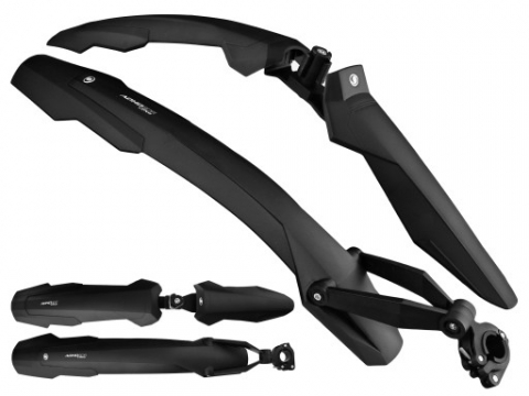 Aripi - Set 2 aparatori roti biciclete, Simpla ADHD SDS scurte 26 "-27.5", culoare negru