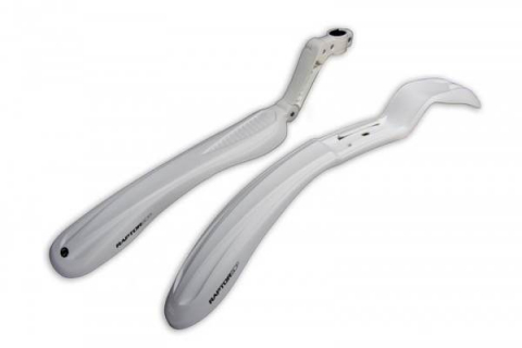 Accesorii-Design-Ornament - Set 2 aparatori roti biciclete, Simpla Raptor, SDE, din plastic, culoare alb