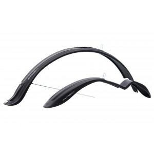 Accesorii-Design-Ornament - Set 2 aparatori roti biciclete, Simpla Raptor SDL prindere cu tije, culoare negru