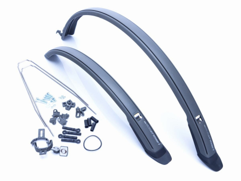 Accesorii-Design-Ornament - Set 2 aparatori roti biciclete, Simpla UBIQUIT 45 SHORT 28", culoare negru/titan