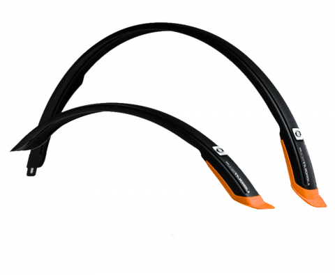 Accesorii-Design-Ornament - Set 2 aparatori roti biciclete,Simpla UBIQUIT SDL 46mm 28" , culoare negru/portocaliu