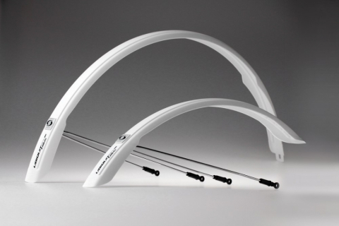 Accesorii-Design-Ornament - Set 2 aparatori roti biciclete, Simpla URBAN SDS 46mm 28", culoare alb