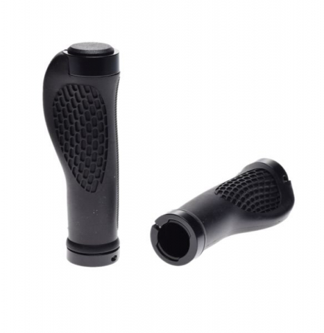 Accesorii-Design-Ornament - Set 2 mansoane biciclete ergonomice, fixare colier, culoare negru, lungime 120mm