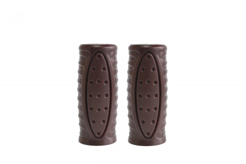 Accesorii-Design-Ornament - Set 2 mansoane biciclete KRIS Shogun, 90mm, PVC, culoare maro