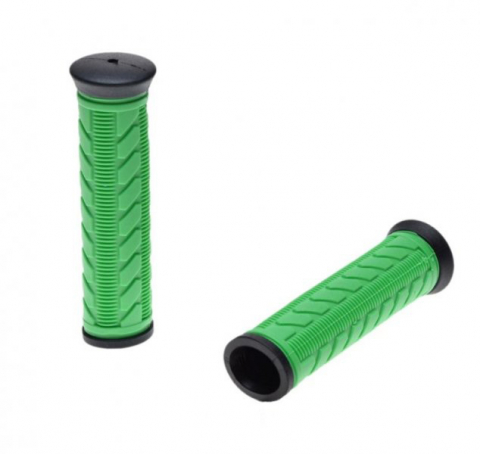 Accesorii-Design-Ornament - Set 2 mansoane biciclete, material Kraton/Gel, lungime 120 mm, greutate 81 g, culoare verde/negru