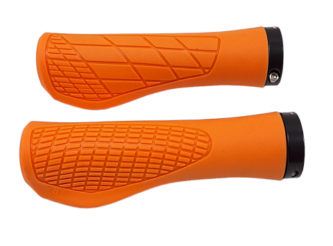 Accesorii-Design-Ornament - Set 2 mansoane ergonomice, JET GR6639, culoare portocaliu, L 133mm, inel de fixare inclus 22mm