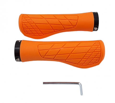 Set 2 mansoane ergonomice, JET GR6639, culoare portocaliu, L 133mm, inel de fixare inclus 22mm [1]