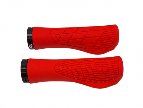 Accesorii-Design-Ornament - Set 2 mansoane ergonomice, JET GR6639, culoare rosu, L 133mm, inel de fixare inclus 22mm