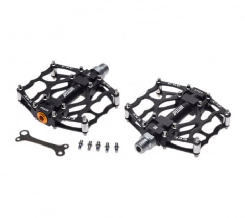 Transmisie & Accesorii - Set 2 pedale din aluminiu, filet 9/16,12 pini, culoare negru