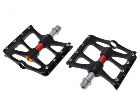 Transmisie & Accesorii - Set 2 pedale din aluminiu, filet 9/16, culoare negru