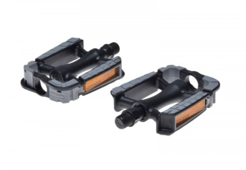 Transmisie & Accesorii - Set 2 pedale Wellgo din plastic antiderapant, pentru bicicleta, filet 9/16, culoare negru