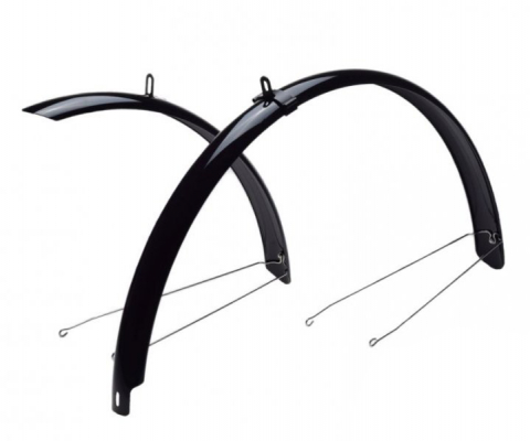 Accesorii-Design-Ornament - Set aparatori noroi fata/spate bicicleta 28", latime 50 mm, material PVC, culoare negru