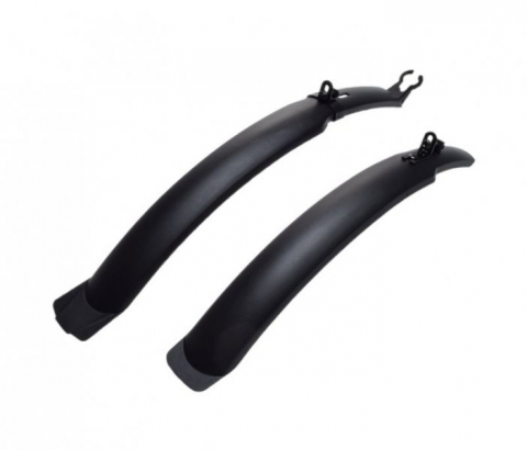 Aripi - Set aparatori noroi fata+spate plastic, roata 24"-28", culoare negru