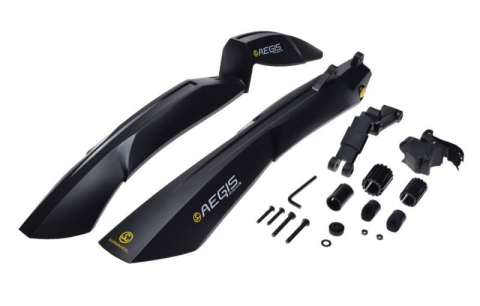 Aripi - Set aparatori noroi fata+spate plastic, roata 26"-29", culoare negru