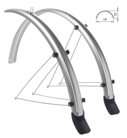 Aripi - Set aripi 28" larg 36 mm culoare gri