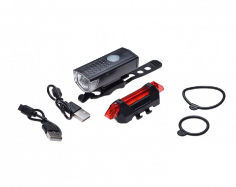 Iluminat-Semnalizare - Set far + Stop 300lumeni, rezistent la apa
