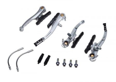 Frâne pe Jantă - Set frana v-brake argintiu, fata-spate biciclete