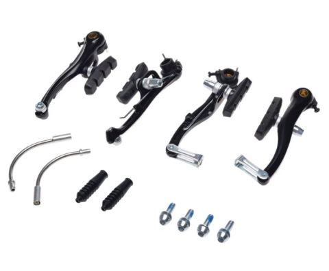 Frâne pe Jantă - Set frana v-brake, fata-spate biciclete, culoare negru