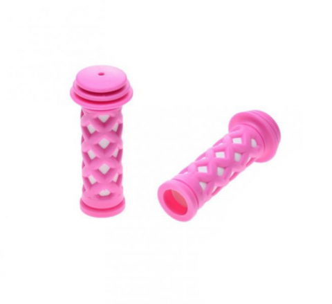Accesorii-Design-Ornament - Set mansoane biciclete copii, culoare roz/alb, 85mm