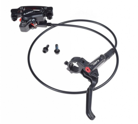Frane Hidraulice - Set pompa cu etrier frana biciclete, hidraulica, pe fata, 760mm