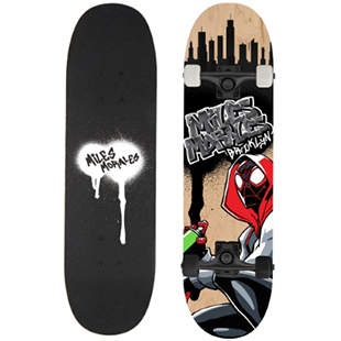 Skateboard - Skateboard mare din lemn copii Spider-Man Miles Morales, 31 inch, 79 cm