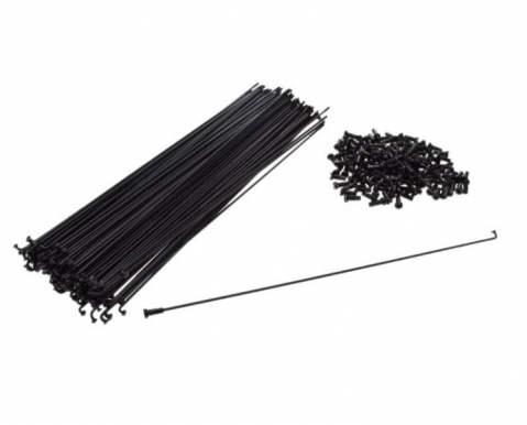 Roți-Accesorii - Spita si niplu bicicleta, L=278mm, culoare negru