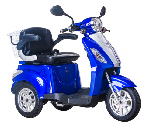 Vehicule Electrice - Tricicleta Electrica Z-Tech ZT-15 Albastru, cu Motor 900W, Acumulator 48V, 20Ah, Autonomie 50 Km, fara permis