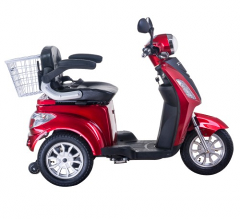 Tricicleta Electrica Z-Tech ZT-15 Rosu, cu Motor 900W, Acumulator 48V, 20Ah, Autonomie 50 Km, fara permis [3]