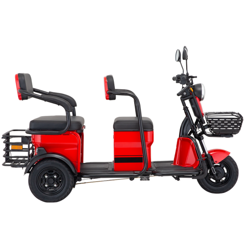 Tricicleta electrica ZTECH ZT-17 cu 2 locuri, motor 1.300W, acumulator 60V, 20Ah, autonomie aprox. 50 km, culoare rosu [1]