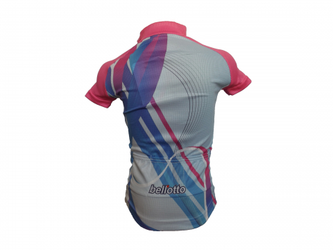 Tricou Ciclism Copii Culoare Roz/Albastru Marime 6 Ani [1]