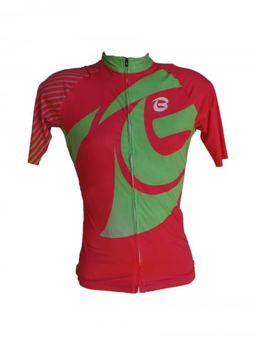 Tricouri - Tricou Ciclism Culoare Roz/Verde Marime M