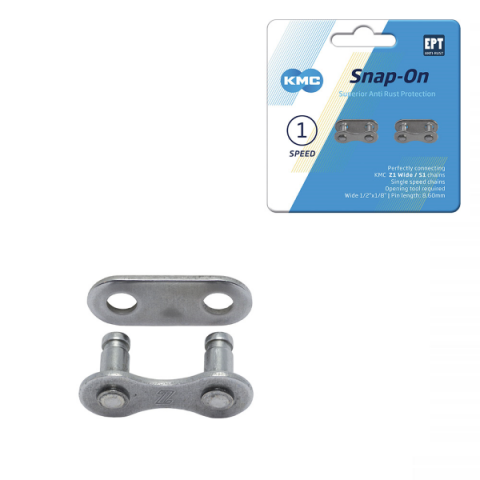 Transmisie & Accesorii - Zala KMC Falsemaglie 1 viteza, bolt 8.6mm, culoare argintiu, OEM