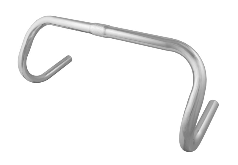 Ghidon cursiera Vintage, otel, latime 440mm, Ø25.4, culoare argintiu