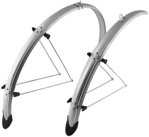 Set 2 aparatori roti biciclete, Orion 26 58mm OR-type, culoare argintiu