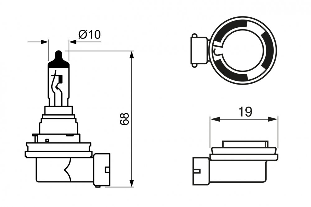 BEC 12V H16 19W PURE LIGHT BOSCH [3]