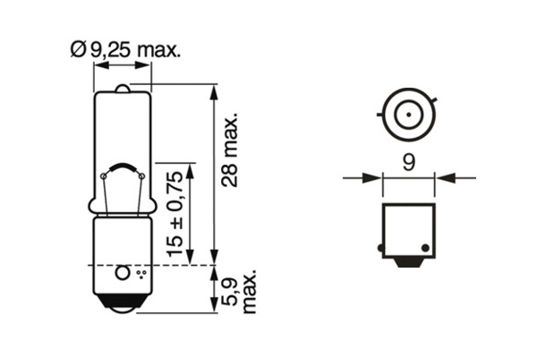 BEC 12V H6W 6W PURE LIGHT SET 10 BUC BOSCH [1]