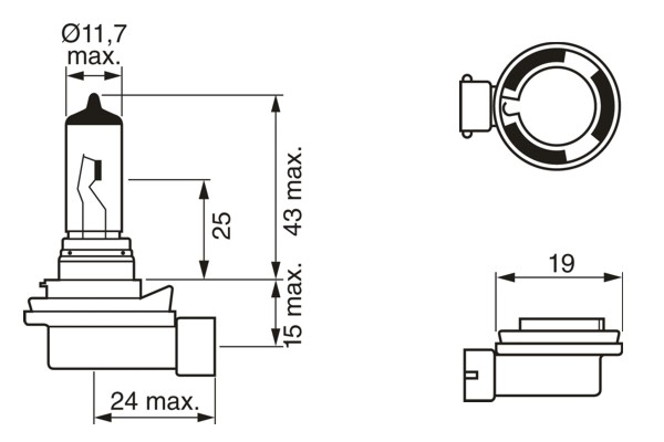 BEC 12V H8 35W PURE LIGHT BOSCH [2]