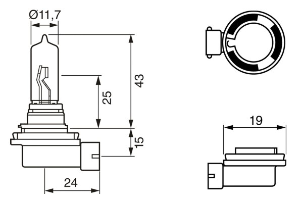 BEC 12V H9 65W PURE LIGHT BOSCH [6]