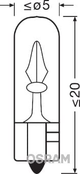 BEC 12V W2.3W ORIGINAL SET 10 BUC OSRAM [2]